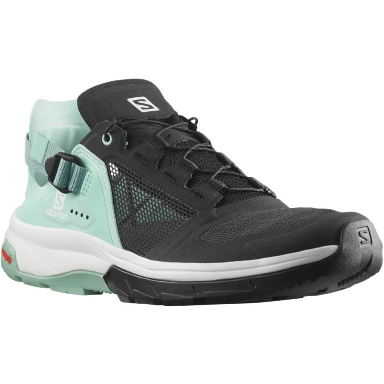 Salomon Tech Amphib 4 Women's Hiking Shoes Black / Green | CA 13Q60
